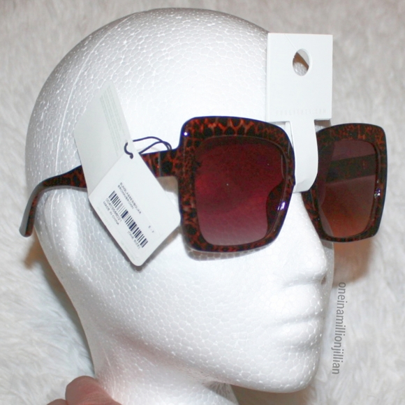 Square Tortoiseshell Sunglasses Gradient Lenses - Picture 6 of 6